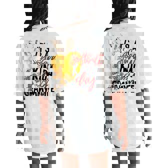 It's A Softball Kinda Day Grammy Life For Mother's Day Women's Oversized Comfort T-Shirt Back Print | Mazezy