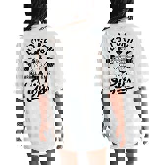 Let's Grow Girls Barbell Babe Gym Women's Oversized Comfort T-Shirt Back Print | Mazezy