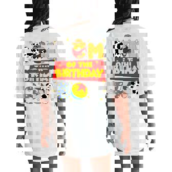 Mom And Dad Of The Birthday Boy Toy Family Decoration Women's Oversized Comfort T-Shirt Back Print | Mazezy