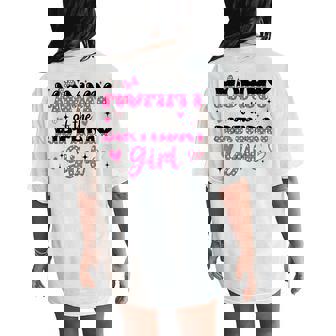 Mommy Of The Birthday Girl Pink Groovy Birthday Women's Oversized Comfort T-Shirt Back Print - Thegiftio UK