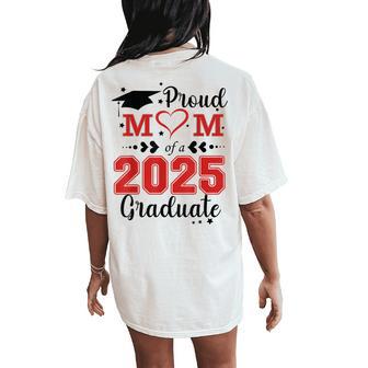 Proud Mom Of A 2025 Graduate Retro Class Of 2025 Women's Oversized Comfort T-Shirt Back Print - Thegiftio UK