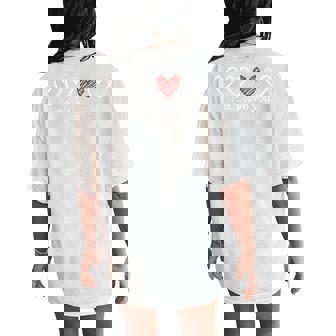 Ps I Love You Day Valentine's Day Purple Heart Kid Women's Oversized Comfort T-Shirt Back Print | Mazezy