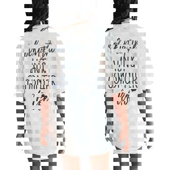 Rocking The Aunt And Godmother Life God Mother Proposal Women's Oversized Comfort T-Shirt Back Print - Thegiftio