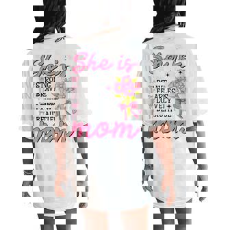 She Is Mom Christian Mother's Day Jesus Mama Religious Women Women's Oversized Comfort T-Shirt Back Print - Seseable