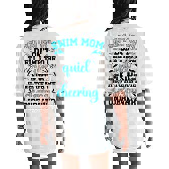 Swim Mom Swimming Mama Of A Swimmer Mom Swim Mother Women's Oversized Comfort T-Shirt Back Print - Thegiftio
