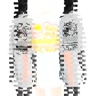 That's My Granddaughter Out There Softball Grandma Women's Oversized Comfort T-Shirt Back Print | Mazezy