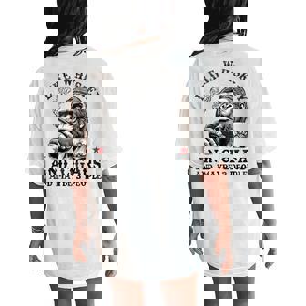 I Like Whiskey And Cigars And Maybe 3 People Monkey Women's Oversized Comfort T-Shirt Back Print - Thegiftio