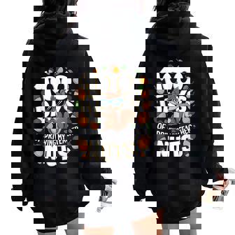 100 Days Of Driving My Teacher Nuts Squirrel 100Th Teacher Women Oversized Hoodie Back Print - Seseable