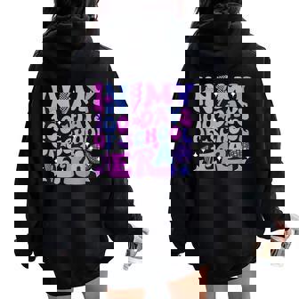 In My 100 Days Of School Era Retro Disco Groovy 100Th Day Women Oversized Hoodie Back Print | Mazezy