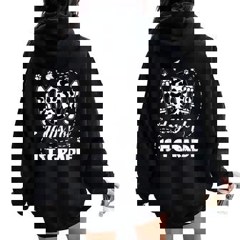 101 Days 1St Grade School 100Th Day Dog 100 Days Students Women Oversized Hoodie Back Print - Seseable