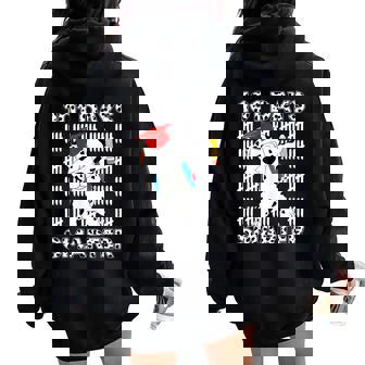 101 Days Of School Happy 100 Days Smarter Teacher Women Oversized Hoodie Back Print - Thegiftio