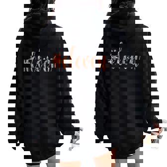 11th Birthday Girls Party Eleven 11 Hashtag Pink Rose Women Oversized Hoodie Back Print - Monsterry