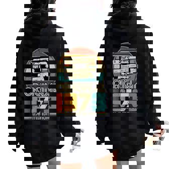 1973Intage Cumpleaños Retro Edición Limitada Hombres Regalo Women Oversized Hoodie Back Print - Regaloses
