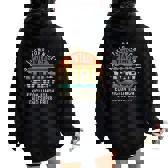 40 Cumpleaños Hombre 40 Añosintage 1985 Regalo Women Oversized Hoodie Back Print - Regaloses
