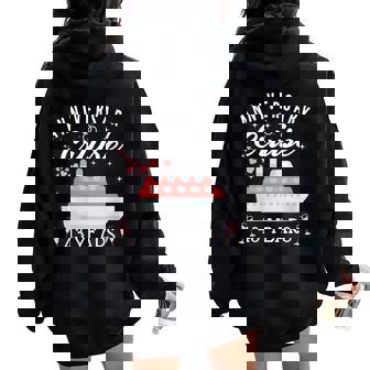 43 Years Anniversary Wedding 43rd Honeymoon Cruise Matching Women Oversized Hoodie Back Print - Monsterry