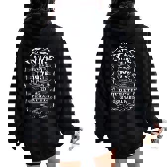 50 Cumpleaños Diseño Retrointage Hombre 1975 Women Oversized Hoodie Back Print - Regaloses