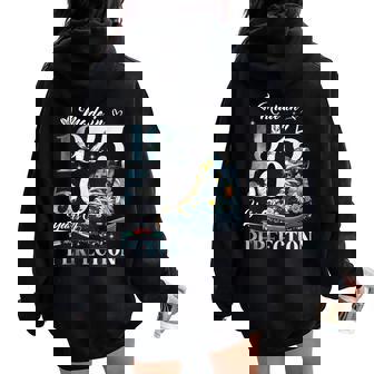 50Th Birthday Floral Made In 1975 50 Years Old Women Oversized Hoodie Back Print - Regaloses
