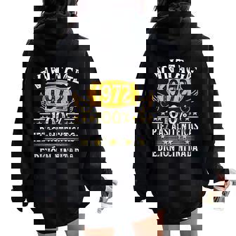 52 Años Cumpleaños Hombres Esintage 1972 Women Oversized Hoodie Back Print - Regaloses