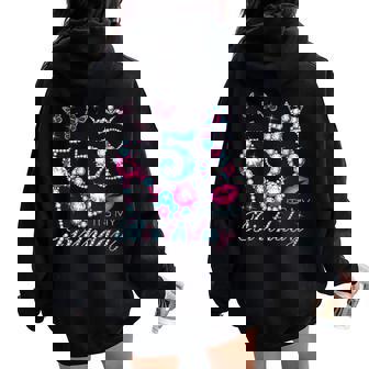 58 Es Mi Cumpleaños 58 Años Es Mi Fiesta De Cumpleaños Número 58 Cuello Women Oversized Hoodie Back Print - Regaloses