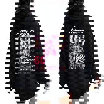 60 Year Old Made In 1965 Floral Flower 60Th Birthday Womens Women Oversized Hoodie Back Print - Seseable