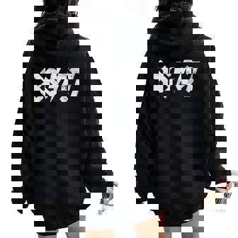 8647 Sarcastic Retro Vintage 80S Style 86 47 Rock 8647 Women Oversized Hoodie Back Print | Mazezy