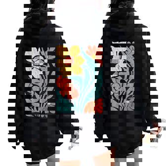 8647 Subtle Anti Trump Floral Boho Women Oversized Hoodie Back Print - Thegiftio