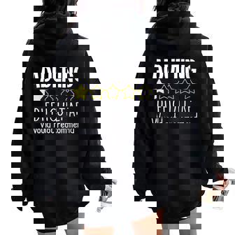 Adulte Difficult Af Would Not Recommandend Drôle Adulte Sweat à capuche oversize pour femme avec imprimé dans le dos - Cadeauxyz