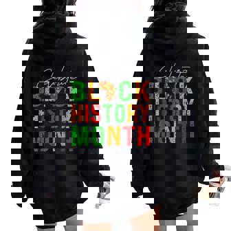 Afro African Black History Month Melanin Teacher Bhm Blm Women Oversized Hoodie Back Print | Mazezy
