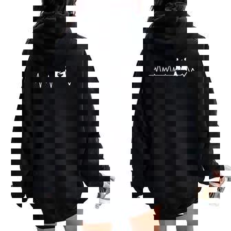 Aikido Heartbeat Japonés Arte Marcial Hombres Es Aikido Amante Women Oversized Hoodie Back Print - Regaloses