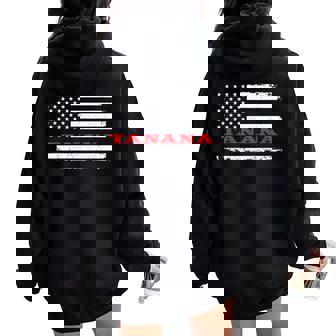 Alaska Bandera Americana Tanana Usa Patriótico Souvenir Women Oversized Hoodie Back Print - Regaloses