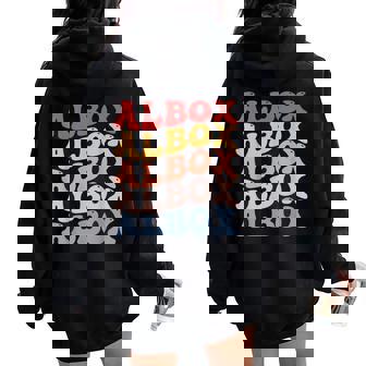 Albox City Groovy Retro Women Oversized Hoodie Back Print - Regaloses