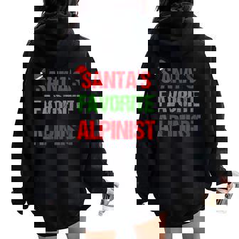 Alpinist Pajama Christmas Women Oversized Hoodie Back Print - Monsterry