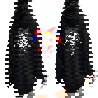 Amazing Circus Girl Cute Costume Women Oversized Hoodie Back Print - Monsterry