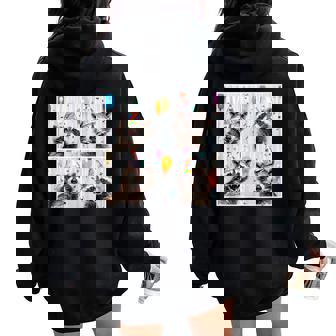 Animal Photobooth Love Raccoons Men Women Kids Cute Raccoon In Birthday Hat Unique Raccoon Birthday Small Women Oversized Hoodie Back Print - Monsterry
