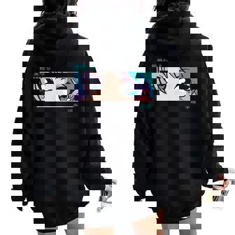 Anime Girl Eyes Japan Culture Art Japanese Aesthetic Women Oversized Hoodie Back Print - Monsterry
