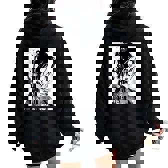 Anime Gothic Girl Aesthetic Soft Grunge Waifu Japanese Otaku Women Oversized Hoodie Back Print | Seseable UK