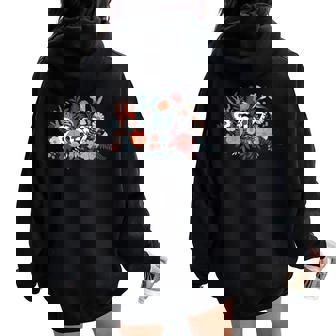 Anti Trump 8647 Floral Resist 86 47 Impeach Trump Impeach 47 Women Oversized Hoodie Back Print - Seseable