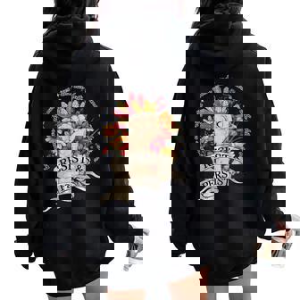 Anti Trump Resist Rights Protest Equality Feminist Women Oversized Hoodie Back Print | Seseable CA