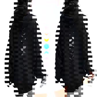 Astrología Del Ciclo Lunar Celestial Regalo Boho Cuello Women Oversized Hoodie Back Print - Regaloses