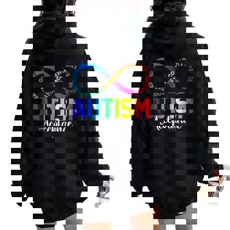 Autism Awareness Acceptance Infinity Symbol Women Women Oversized Hoodie Back Print - Thegiftio UK