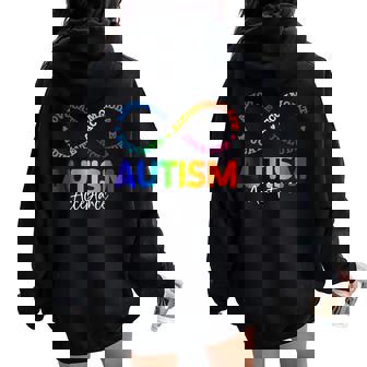 Autism Awareness Infinity Symbol Women Women Oversized Hoodie Back Print | Mazezy