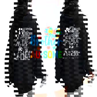 Autism Awareness Autism Squad Support Awesome Boys Girls Women Oversized Hoodie Back Print | Seseable CA
