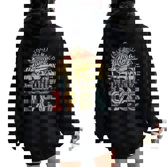 Awesome Since April 1985 40 Year Old 40Th Birthday Women Women Oversized Hoodie Back Print - Thegiftio UK