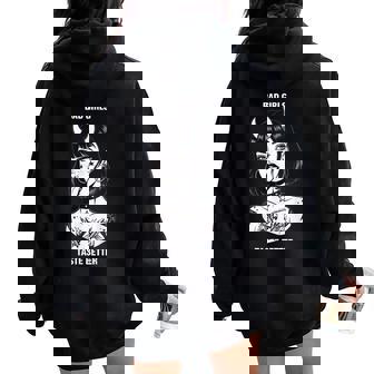 Bad Girls Taste Better Tattoo Devil Halloween Women Women Oversized Hoodie Back Print - Thegiftio UK