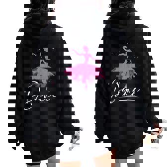 Bailarina Divertida Bailarina Bailarina Amante De La Danza Gráfico Sin Mangas Women Oversized Hoodie Back Print - Regaloses