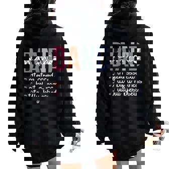 Band Mama Marching Band Mom Marching Band Mother Women Oversized Hoodie Back Print - Thegiftio