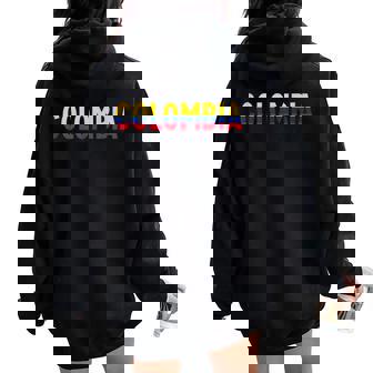 Bandera Colombiana De Colombia Patriótica Para Hombres Es Y Niños Sin Mangas Women Oversized Hoodie Back Print - Regaloses