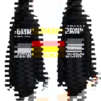 Bandera De Alemania Recuerdo Angustiado Para Hombres Es Niño Women Oversized Hoodie Back Print - Regaloses
