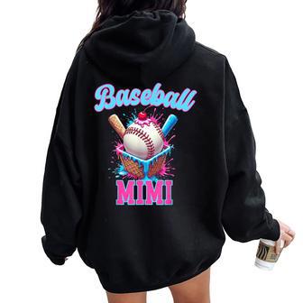 Baseball Mimi Ice Cream Drip Mother's Day Women Oversized Hoodie Back Print - Thegiftio UK