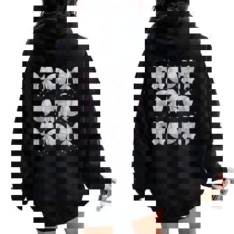 Baseball Mom Coquette Bow Aesthetic Mother's Day Women Women Oversized Hoodie Back Print - Thegiftio